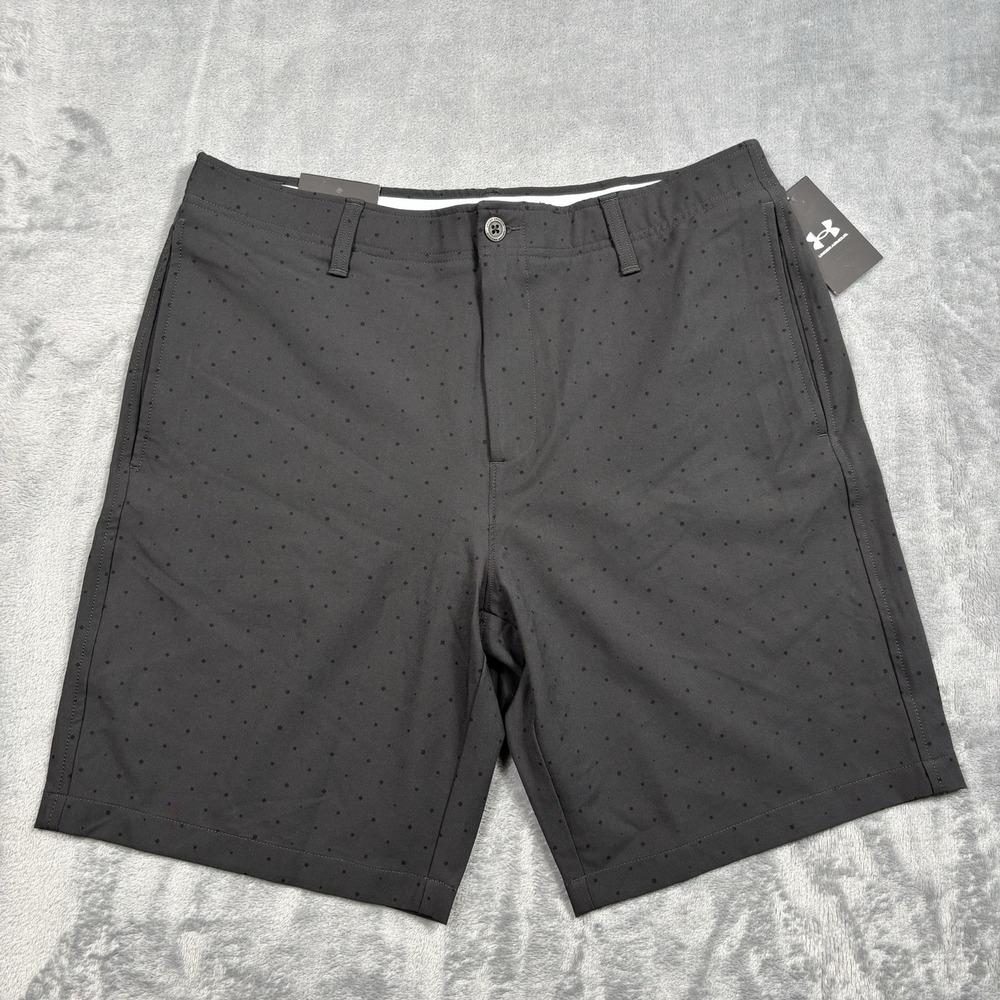 Under Armour Men's UA Golf Printed Shorts Size 36 Geometric Black 1377303